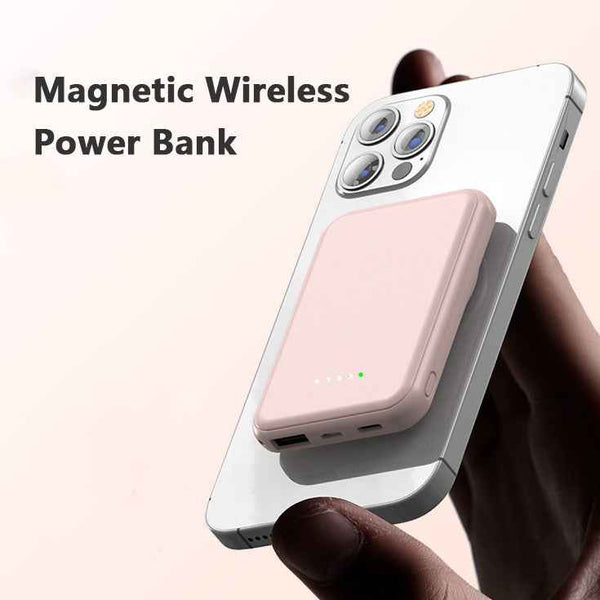 Ultra-Portable Magnetic Wireless Power Bank – 5000mAh for Effortless Charging